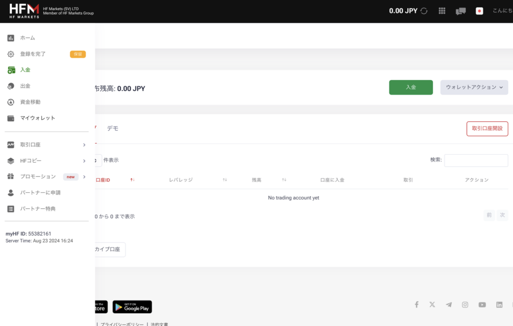 HFM（エイチエフエム）詳細プロフィール入力